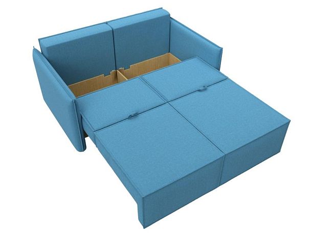 Диван прямой Либерти мини Рогожка голубой - Вид 8
