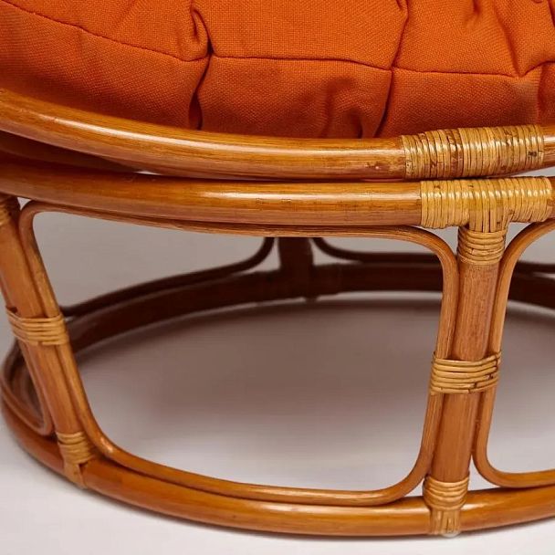 Кресло Папасан/Papasan (23/01 W) /с подушкой и ремешками/Cognac (коньяк) - Вид 2