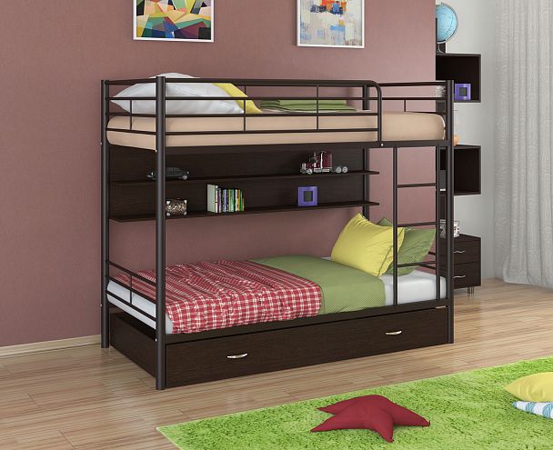 Двухъярусная кровать "Севилья-3ПЯ" коричневый - Вид 1