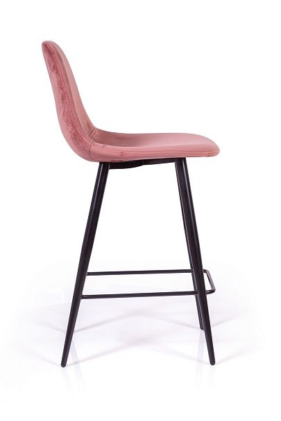 Стул полубарный TED, бархат пудровый 15 /опора конус - Вид 3