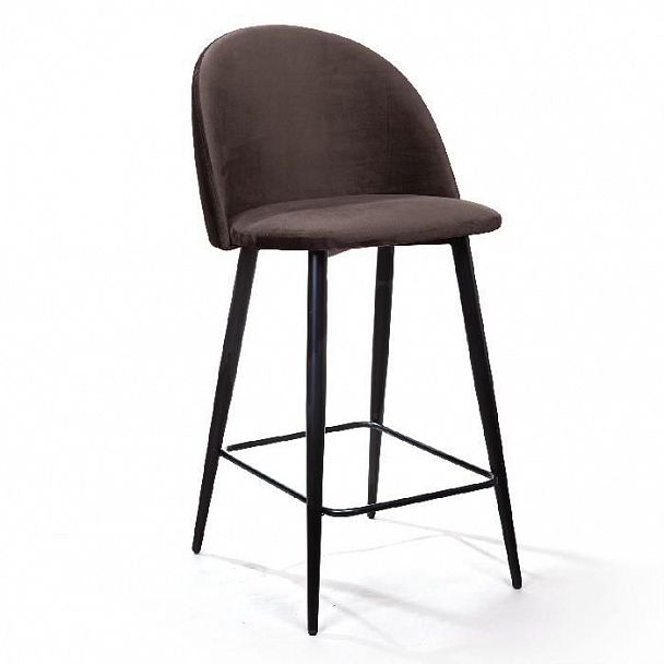 Cтул полубарный Thomas, бархат антрацит 14 - Вид 1