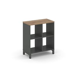 Style Project Каркас стеллажа 2 яр. SN.KS-220 Антрацит/Дуб Табак/Металл Антрацит 754*400*881 - Фото предпросмотра