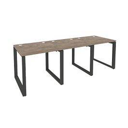 Onix Рабочая станция на О-образном м/к O.MO-RS-3.0.8 Тиквуд темный/Антрацит металл 2340*800*750 - Фото предпросмотра