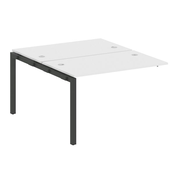 Metal System Quattro Р. ст. криволинейная на П-образном м/к 50БП.РАС-СА-2.2 Белый/Антрацит металл 1400*1835*750 - Вид 1