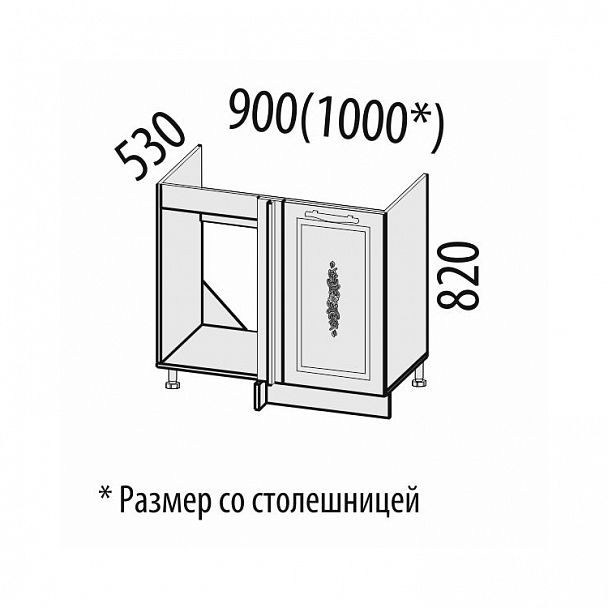 Стол под мойку угловой "Виктория" 20.52 - Вид 2