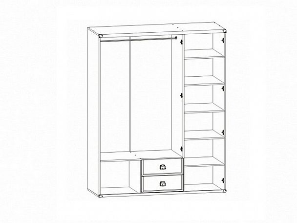 Шкаф платяной Индиана JSZF 3d2s - Вид 2