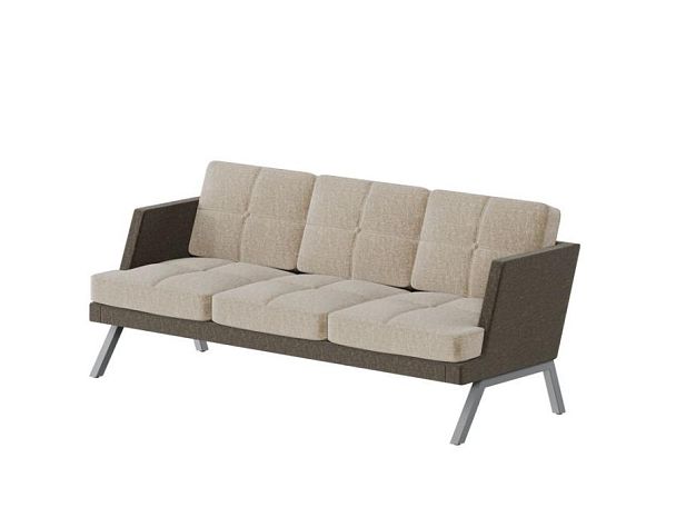 Aldo Диван трёхместный с декором из пуговиц ALDB-03L Сан 03/Сан 06/Металл Серый 2010*875*890 - Вид 1