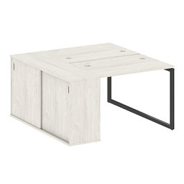 Metal System Quattro Р. ст. с шкафом-купе на О-образном м/к 40БО.РС-СШК-1.1 Т Дуб наварра/Антрацит металл 1410*1475*750 - Фото предпросмотра