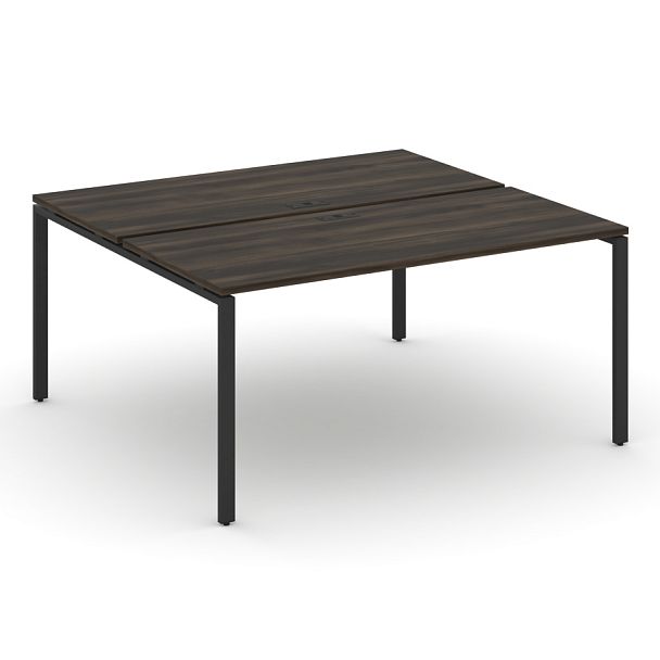 Concept Рабочая станция на 2 места CN.DRS-004 Дуб Мали/Металл Черный 1580*1480*750 - Вид 1