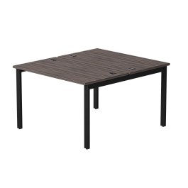 Бенч-система на 2 места Everprof EVO на металлокаркасе 1180х670(1370)x755 Дуб Пасадена/Черный - Фото предпросмотра