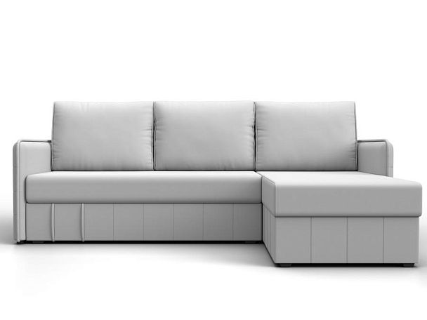 Диван угловой Слим угол универсальный Экокожа белый - Вид 2