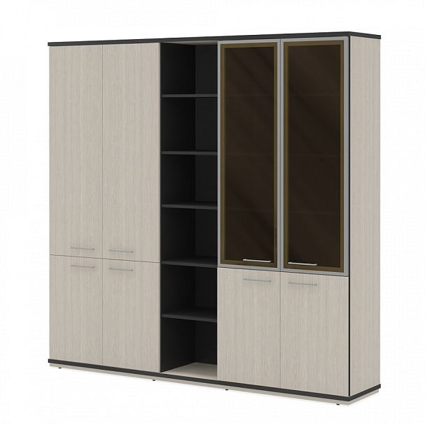 Шкаф комбинированный глубокий "Сенатор"  ПК-СЕ-Ш3С220Х225К2ДС/Г/35-В1-30 дуб альпийский - Вид 1