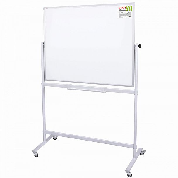 Доска магнитно-маркерная НА СТЕНДЕ 100х150 см, 2-сторонняя, STAFF, 238012 - Вид 1