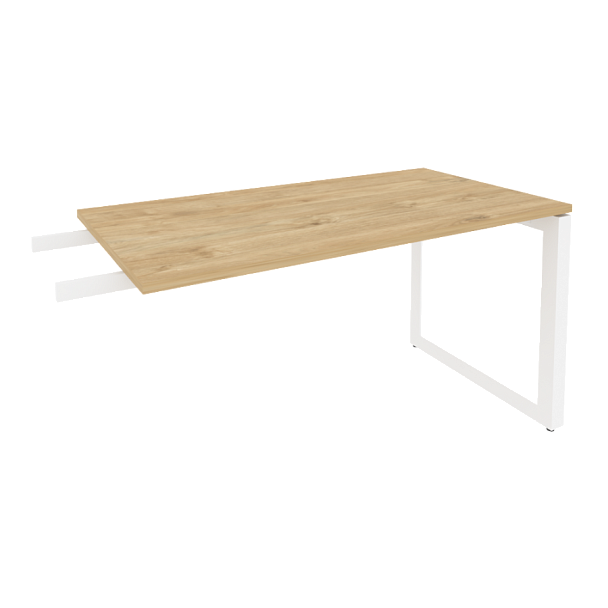 Onix Direct Брифинг-приставка на О-образном м/к O.MO-BR-13 Тиквуд светлый/Белый металл 1380*720*750 - Вид 1