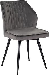 Стул для дома Бюрократ CH-K5_SP с повор.мех. т.серый Holland 18 металл черный на ножках (CH-K5_1/SP/HL18) - Фото предпросмотра