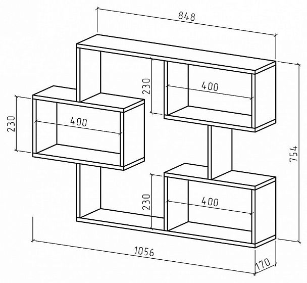 Полка навесная Лайт-13 - Вид 2