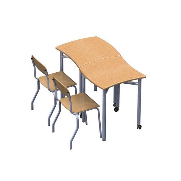 Стол ученический Облачко М, двухместный, н/рег., гр.2 - Вид 2