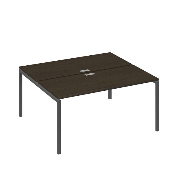 Станция офисная на каркасе DUE (2х160) A4 А4 С2 175 БП венге / металлокаркас антрацит - Вид 1