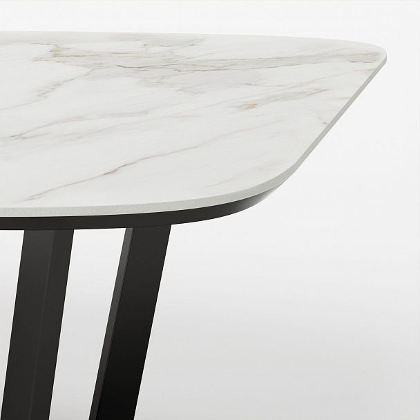 Стол овальный Mercedes 200, керамика белая - Вид 4