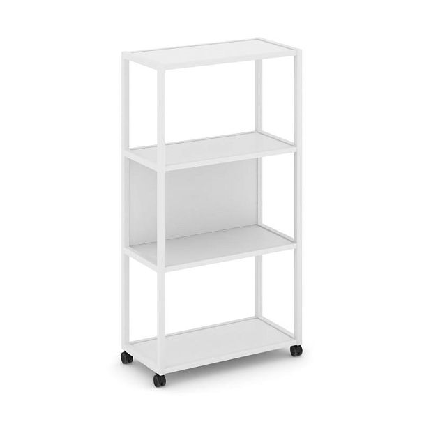 Shelf Mobile Стеллаж 4 уровня 1 секция VR.LT-STK-402.12 Белый Бриллиант/Металл Белый 1200*400*1523 - Вид 1