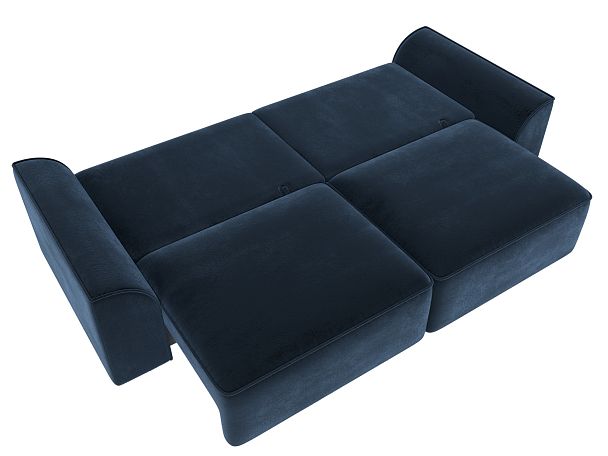 Диван прямой Лига-048 НПБ Велюр синий - Вид 10