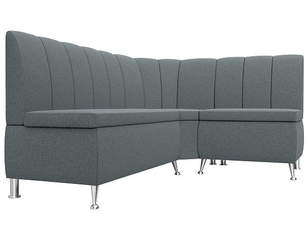 Диван кухонный угловой Кантри правый угол Рогожка серый - Вид 3