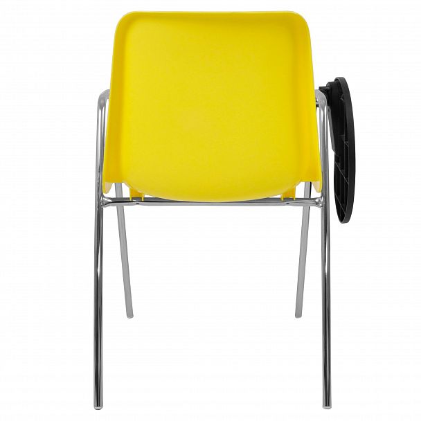 Стул Vicenza (4 ножки с подлокотниками + столик TLT), Каркас хром, желтый - Вид 2