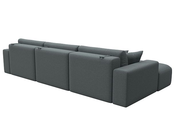 Диван угловой Лига-036 НПБ Классик Лонг левый угол Рогожка серый - Вид 6