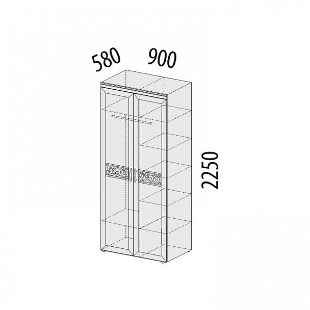 Шкаф "Тиффани" 93.13 - Вид 2