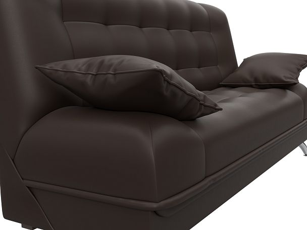 Диван Книжка Анна (полностью экокожа коричневая) - Вид 4