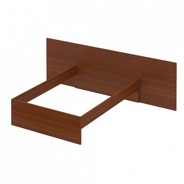 Кровать (необходимо ортопедическое основание) ПК-ДН-КВ290Х207/БМ/БО-В1-35 миланский орех светлый - Вид 1