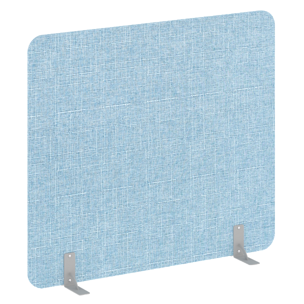 R-line soft Перегородки на металлических опорах на фетровых подпятниках AP.F-160-140 Romeo 09/Серый металл 1600*18*1400 - Вид 1