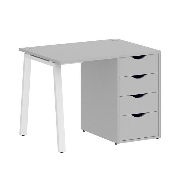 Home Office Стол письменный VR.SP-3-98.4.A Серый/Белый металл 980*720*750 - Вид 1
