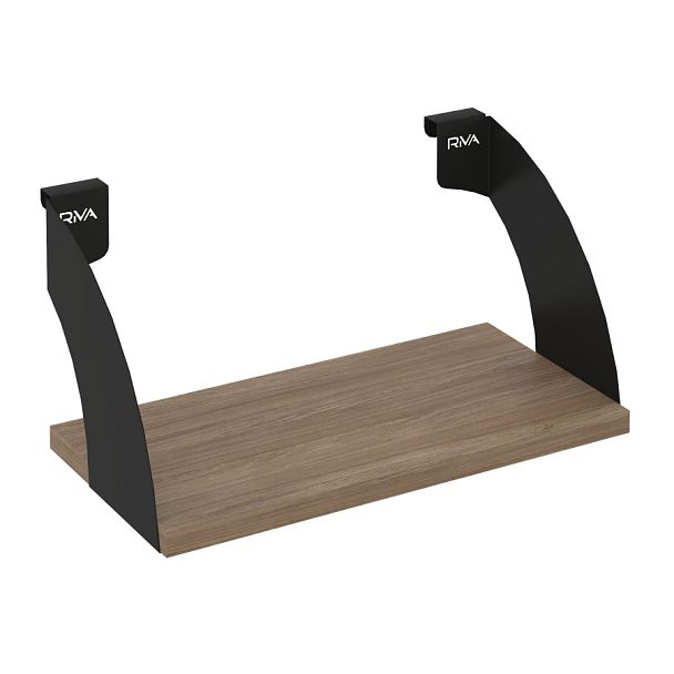 Навесные полки. Кронштейны+ЛДСП полка 400мм MAN-41-4 Дуб аризона/Чёрный металл 400*220*200 - Вид 1