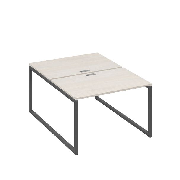 Станция офисная (2х120) на металлокаркасе QUATTRO A4 А4 Б4 176 БП дуб / металлокаркас антрацит - Вид 1