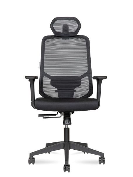 Кресло офисное / Best / черный пластик / черная сетка / черная ткань - Вид 2