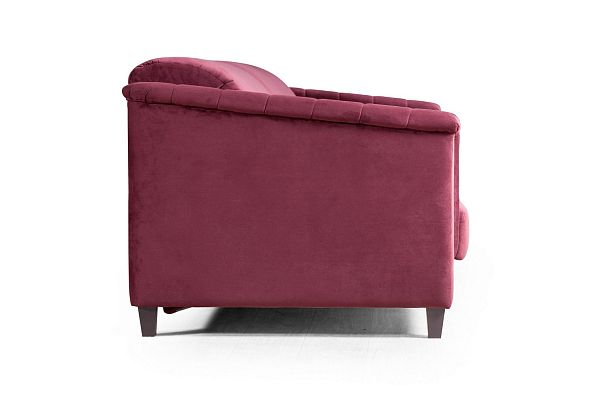 Amsterdam диван-кровать трехместный прямой, велюр красный - Вид 3