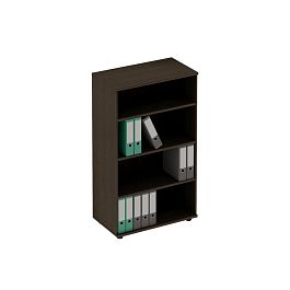 Шкаф для документов открытый средний Формула ФР 303 венге темный - Фото предпросмотра