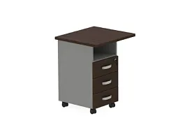 БЕРЛИН / BERLIN Тумба приставная левая 650х580х740 Венге/Серый - Фото предпросмотра