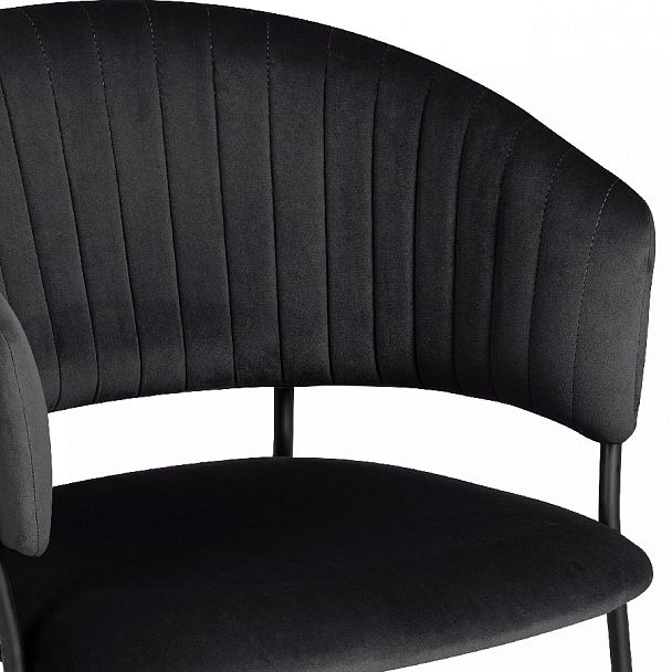 Стул кухонный Даксон черный велюр/черный - Вид 8