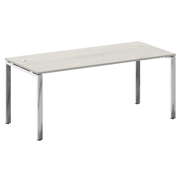 Metal System Direct Стол рабочий руководителя на П-обр. м/к БП.СРР-5.8 Дуб наварра/Нерж. сталь 1800*800*750 - Вид 1