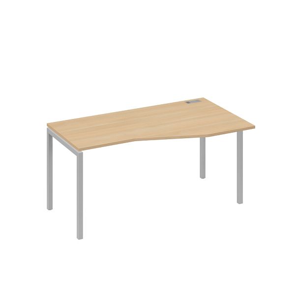 Стол эргономичный правый "Техно" на металлокаркасе DUE A4 А4 Б2 066 БП натуральный дуб / металлокаркас серый - Вид 1