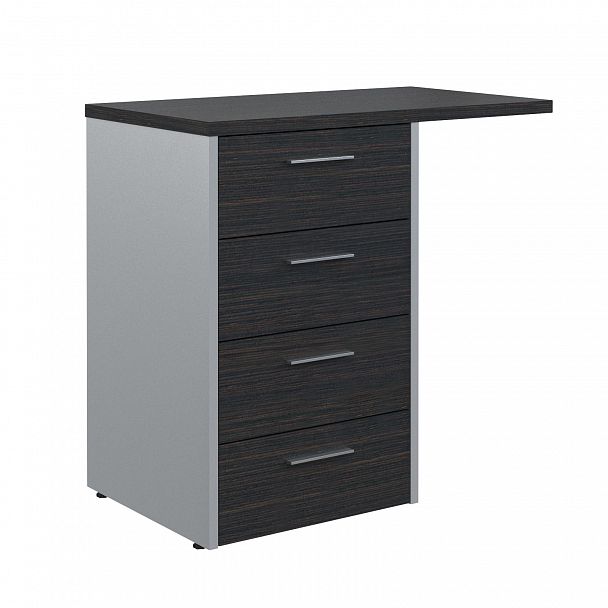 Тумба "Offix new" OLC 4D.2 легно темный/металлик - Вид 1