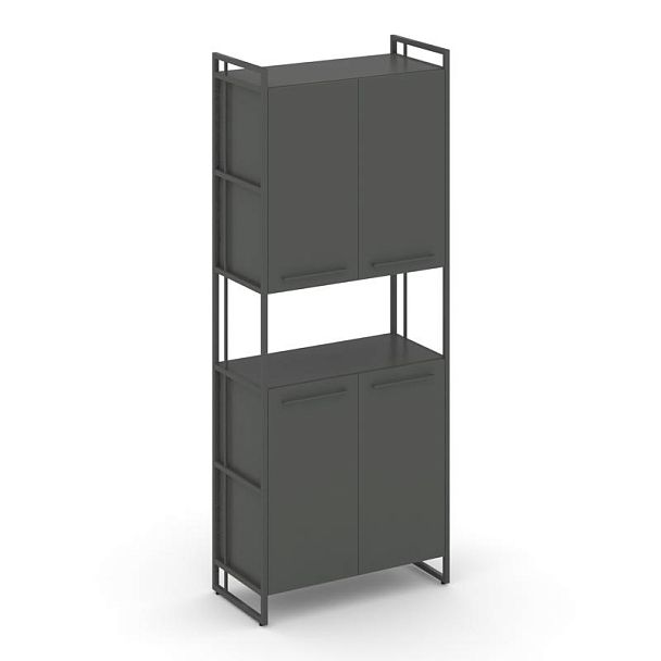 Rift Шкаф 5 ниш широкий RF.SS-52 Антрацит/Металл Антрацит 420*396*2010 - Вид 1