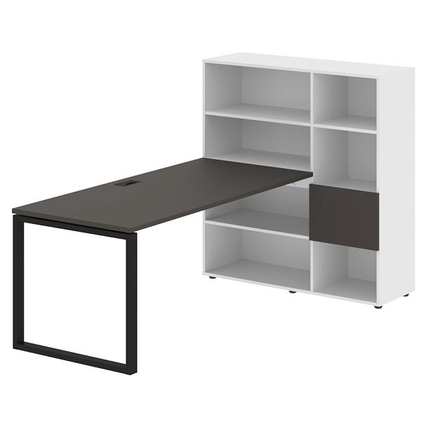 Стол-стеллаж EQRST 1217 Мокко/Черный/Белый 2190х1250х1355 EDIS - Вид 1