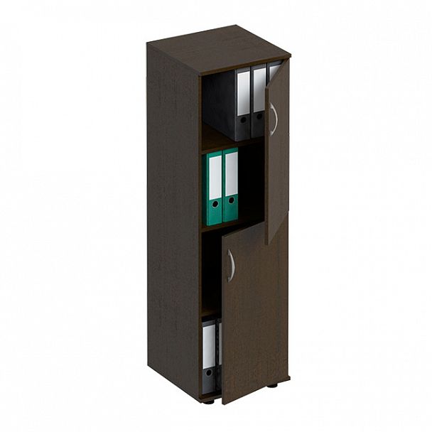 Шкаф для документов узкий "Формула" ФР 368 венге темный - Вид 1