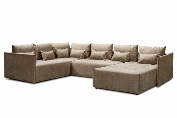 Мягкий угол «Чилетти» П-образный бежевый - Вид 2