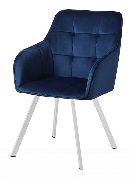 Кресло поворотное Мони, Confetti blue/белый - Вид 2