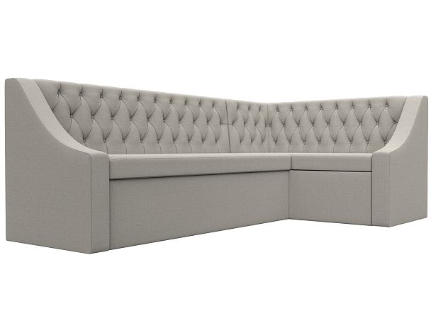 Диван кухонный угловой Мерлин правый угол Рогожка бежевый - Вид 3