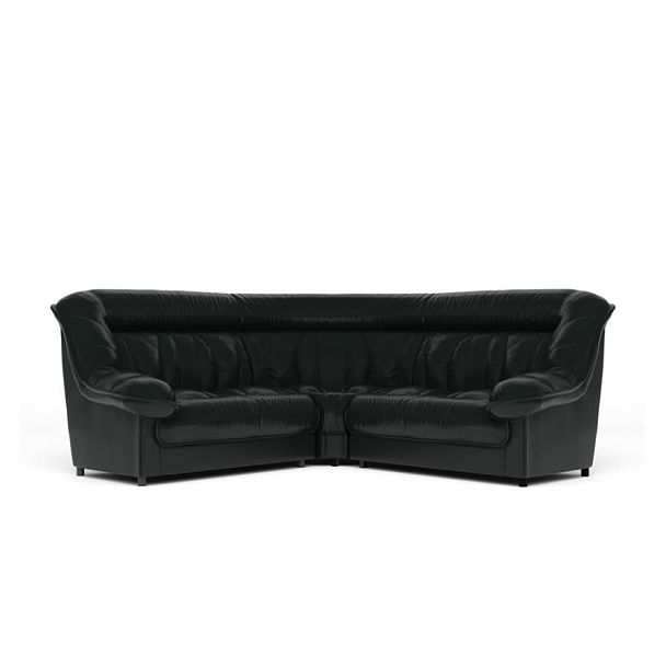 Диван угловой 2У2 Эдельвейс Ed/2y2 экокожа черная CN1114 - Вид 1